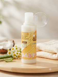 بيبي شامبو بزيت الكامومايل وجوز الهند Baby shampoo with chamomile & coconut