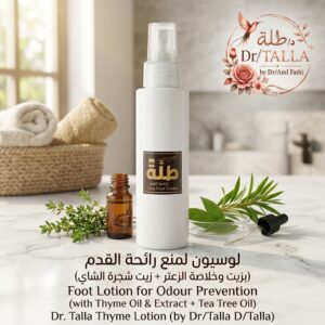 د/ طلة لوشن الزعتر المركز لمنع رائحة القدم 100 مل Dr. Talla Concentrated Thyme Lotion for Foot Odor Prevention 100 ml