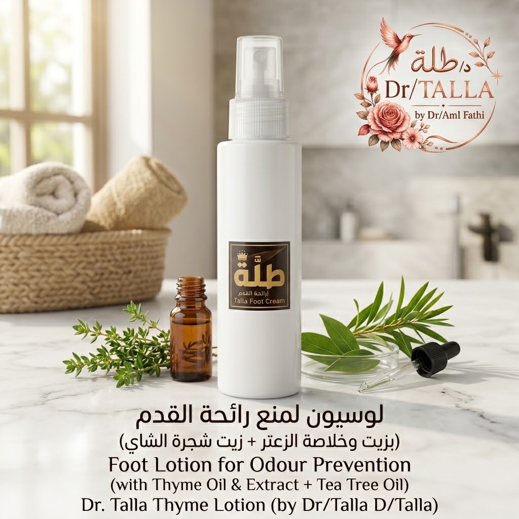 د/ طلة لوشن الزعتر المركز لمنع رائحة القدم 100 مل Dr. Talla Concentrated Thyme Lotion for Foot Odor Prevention 100 ml